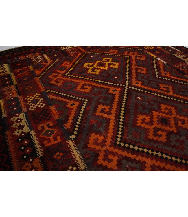 Handgewebte Orientalisch Wolle Kelim Teppich 403x250 cm