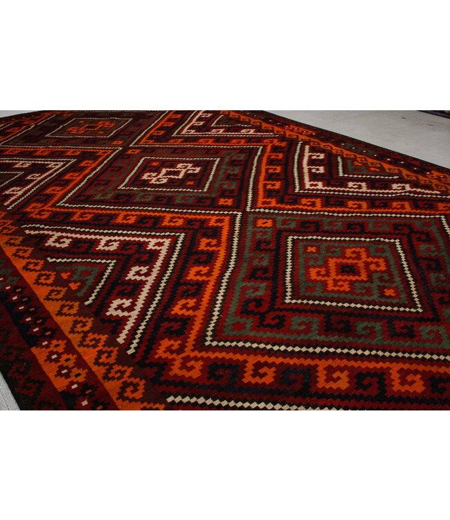 Handgewebte Orientalisch Wolle Kelim Teppich 429x290 cm