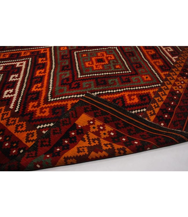 Handgewebte Orientalisch Wolle Kelim Teppich 429x290 cm