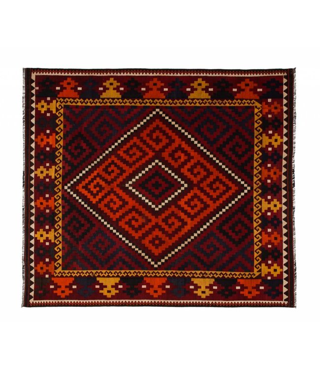 Handgewebte Orientalisch Wolle Kelim Teppich 269x258 cm