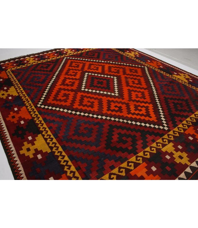 Hand Woven Afghan Wool Kilim Area Rug 269x258 cm
