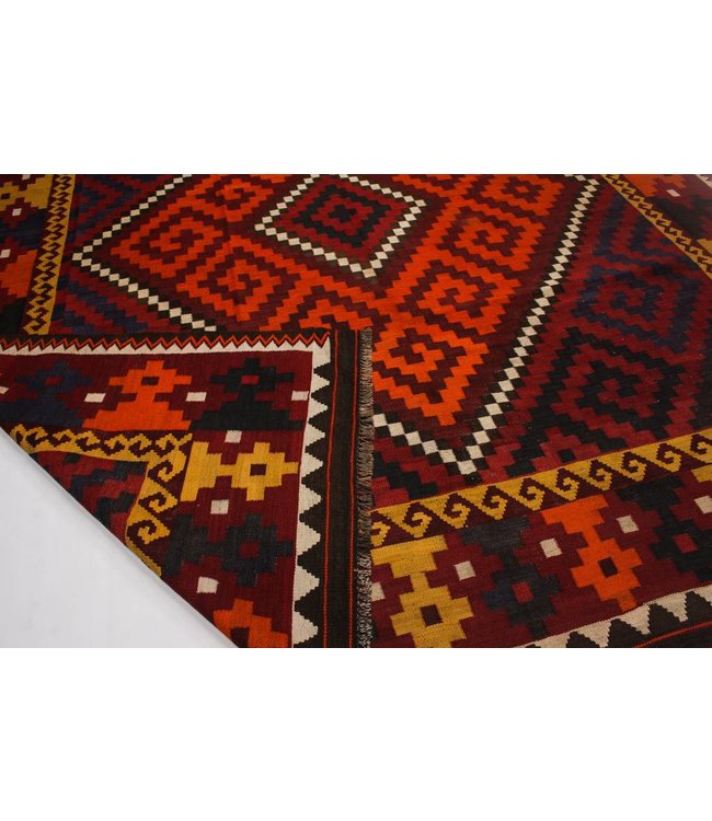 Handgewebte Orientalisch Wolle Kelim Teppich 269x258 cm