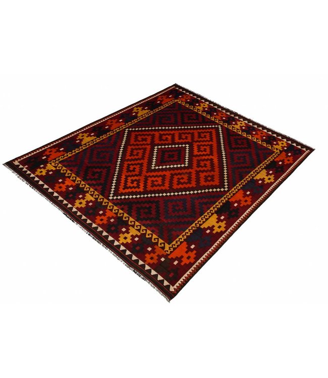 Handgewebte Orientalisch Wolle Kelim Teppich 269x258 cm