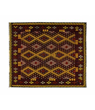 Handgemaakt Oosters Kelim Wol Vloerkleed 285x256 cm Handgemaakt Oosters Kelim Wol Vloerkleed 285x256 cm