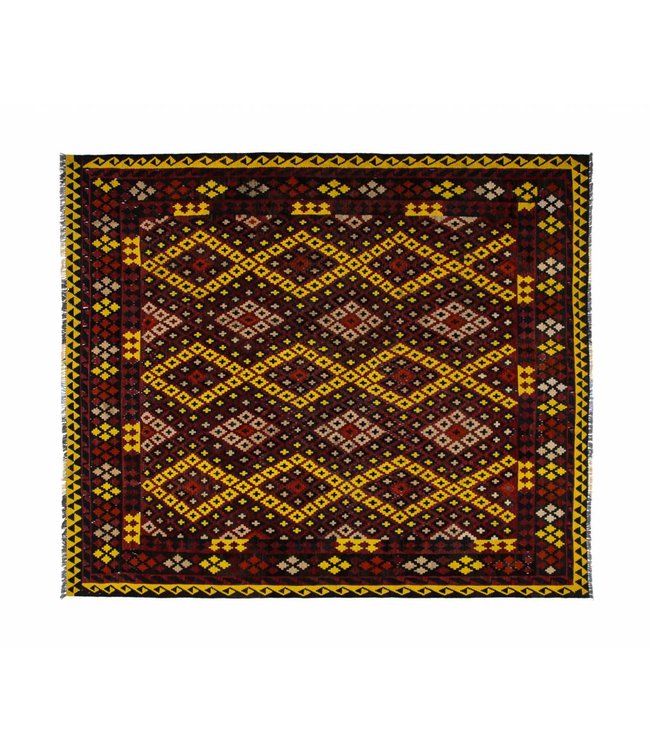 Hand Woven Afghan Wool Kilim Area Rug 285x256 cm