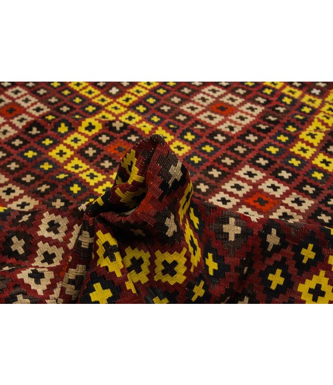 Handgewebte Orientalisch Wolle Kelim Teppich 285x256 cm