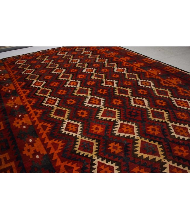 Handgewebte Orientalisch Wolle Kelim Teppich 468x288 cm