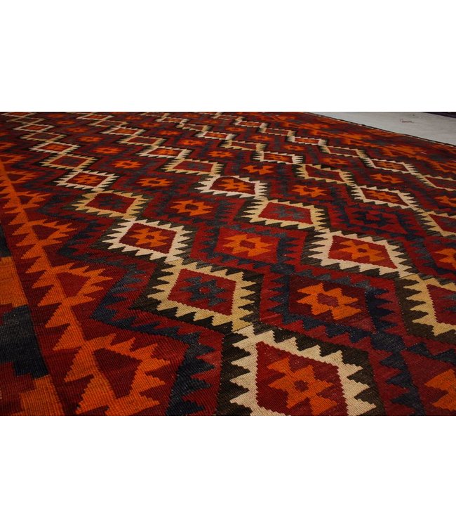 Handgewebte Orientalisch Wolle Kelim Teppich 468x288 cm