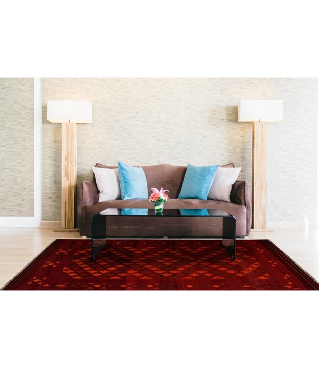 Hand Woven Afghan Wool Kilim Area Rug  361x250 cm