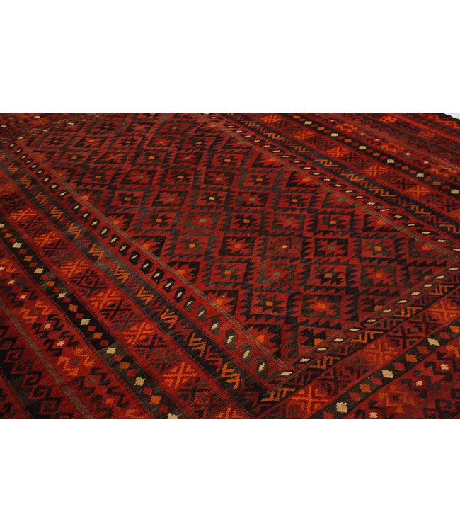 Handgewebte Orientalisch Wolle Kelim Teppich 281x240 cm