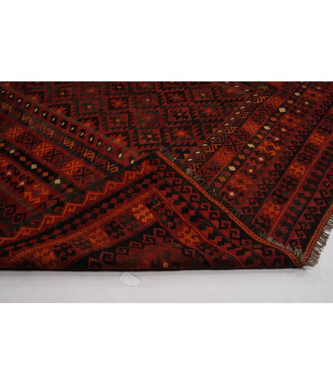 Handgewebte Orientalisch Wolle Kelim Teppich 281x240 cm