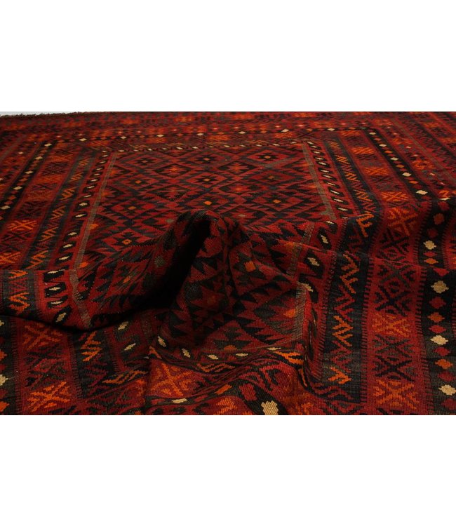 Handgewebte Orientalisch Wolle Kelim Teppich 281x240 cm