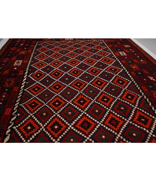 Handgewebte Orientalisch Wolle Kelim Teppich 393x267 cm