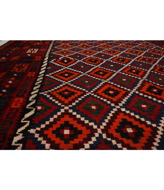 Hand Woven Afghan Wool Kilim Area Rug 393x267 cm