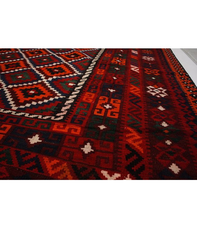 Handgewebte Orientalisch Wolle Kelim Teppich 393x267 cm