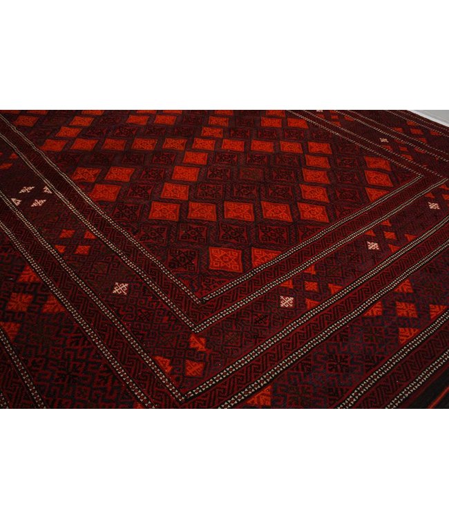 Hand Woven Afghan Wool Kilim Area Rug 407x274 cm