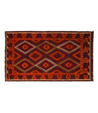 Hand Woven Afghan Wool Kilim Area Rug 304x177 cm