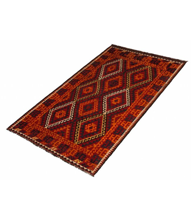 Hand Woven Afghan Wool Kilim Area Rug 304x177 cm