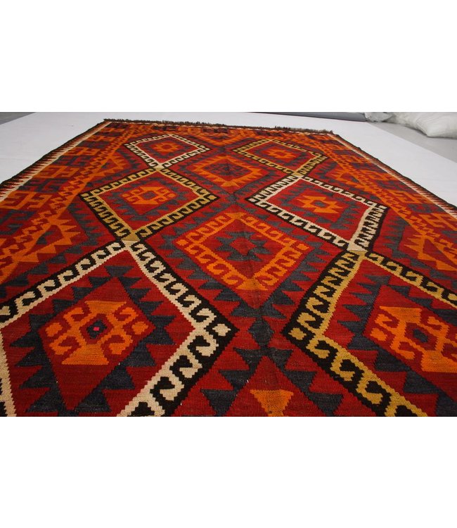 Hand Woven Afghan Wool Kilim Area Rug 304x177 cm