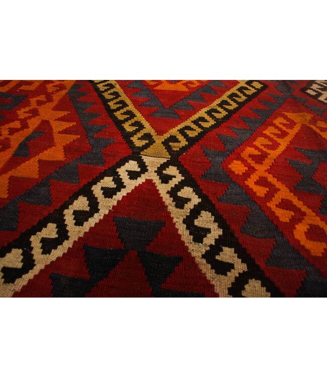Hand Woven Afghan Wool Kilim Area Rug 304x177 cm