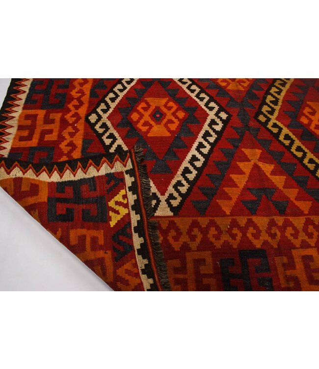 Hand Woven Afghan Wool Kilim Area Rug 304x177 cm