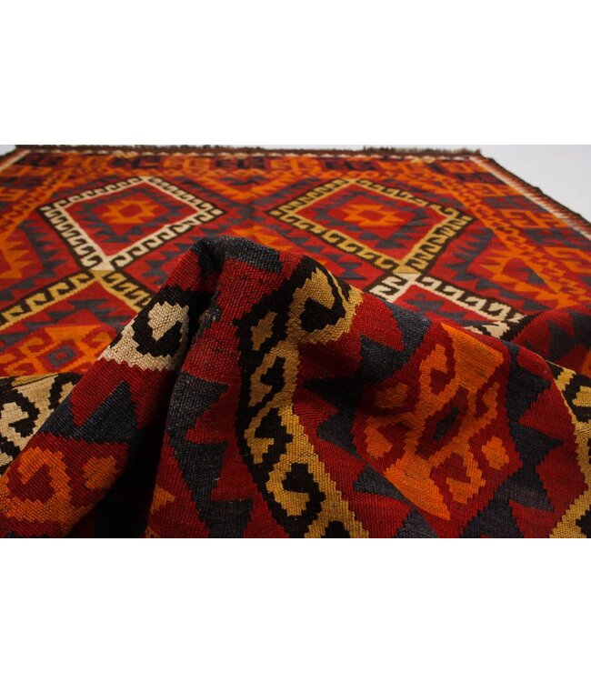 Hand Woven Afghan Wool Kilim Area Rug 304x177 cm