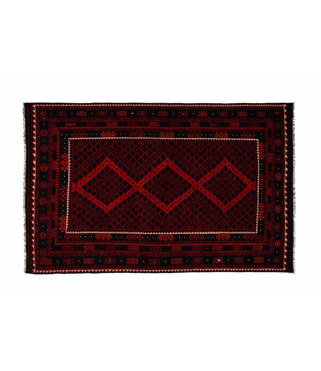 Hand Woven Afghan Wool Kilim Area Rug 413x259 cm
