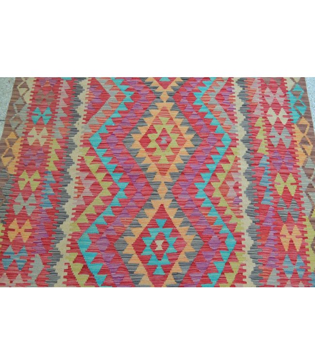 Handgewebte Orientalisch Wolle Kelim Teppich 200x153 cm