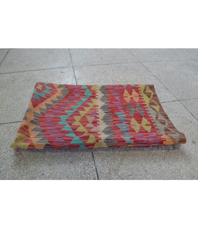 Handgewebte Orientalisch Wolle Kelim Teppich 200x153 cm