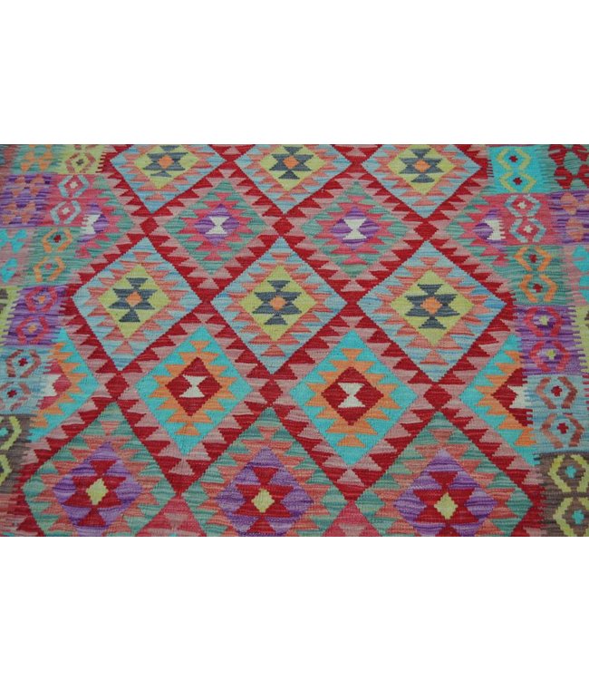 Handgemaakt Oosters Kelim Wol Vloerkleed 200x153 cm