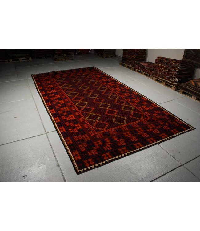 Handgewebte Orientalisch Wolle Kelim Teppich 575x304 cm