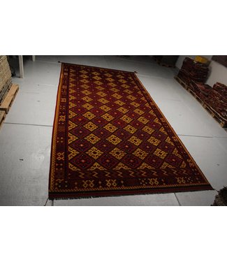 Hand Woven Afghan Wool Kilim Area Rug 580x292 cm