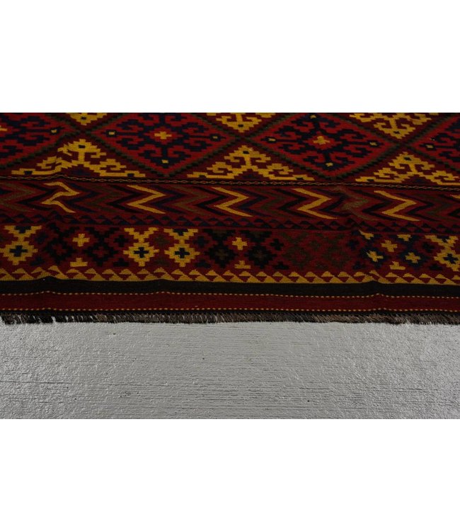 Hand Woven Afghan Wool Kilim Area Rug 580x292 cm