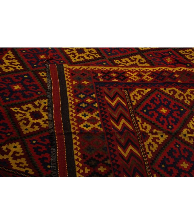 Handgemaakt Oosters Kelim Wol Vloerkleed 580X292 cm