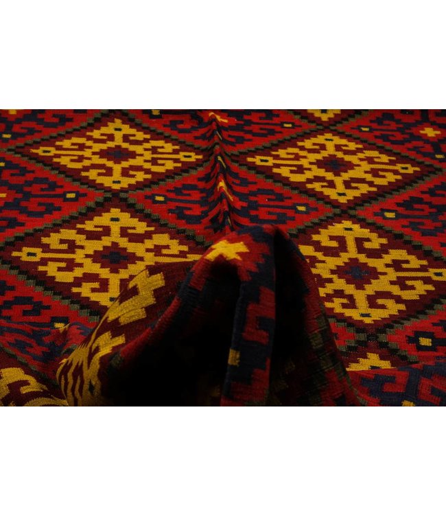 Hand Woven Afghan Wool Kilim Area Rug 580x292 cm