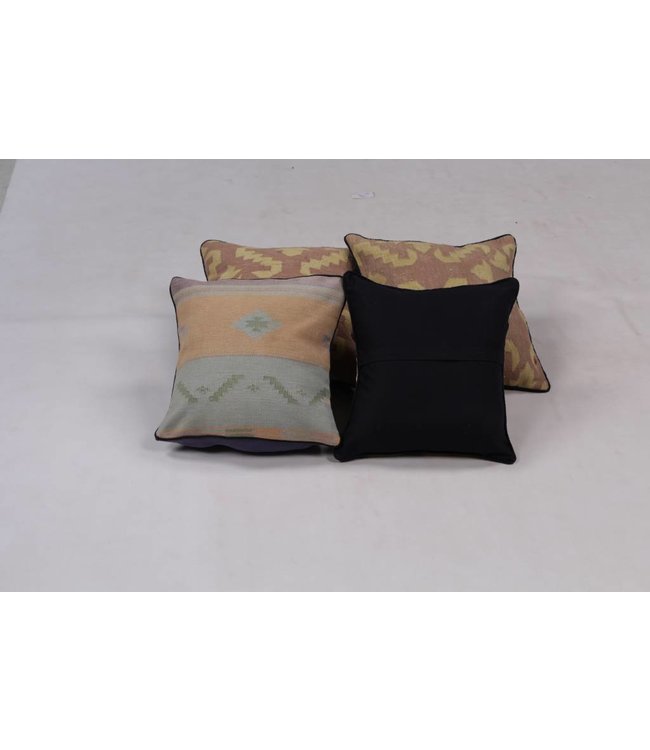 4x kelim kussens 40x40 cm met vulling