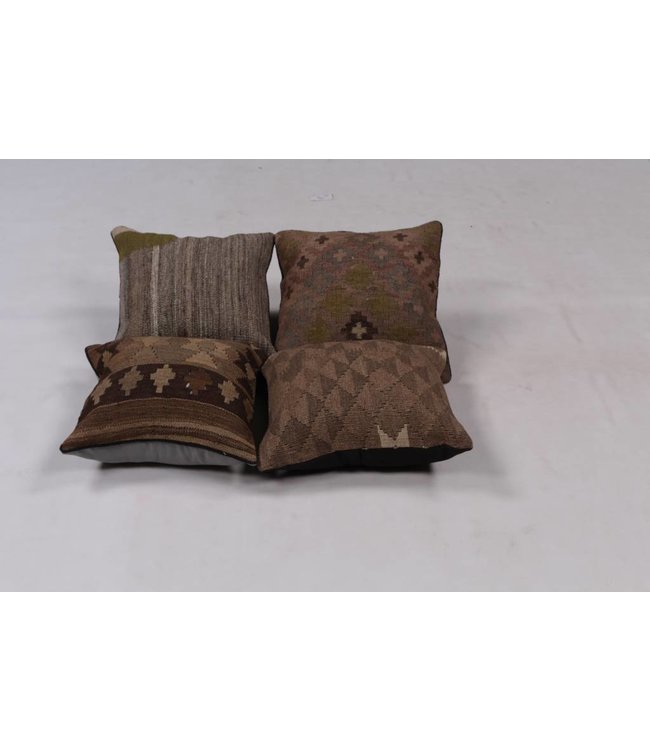4x kelim kussens 40x40 cm met vulling