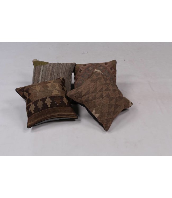 4x kelim kussens 40x40 cm met vulling