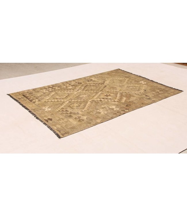 Handgemaakt Natural Kelim Wol Tapijt 210x143 cm