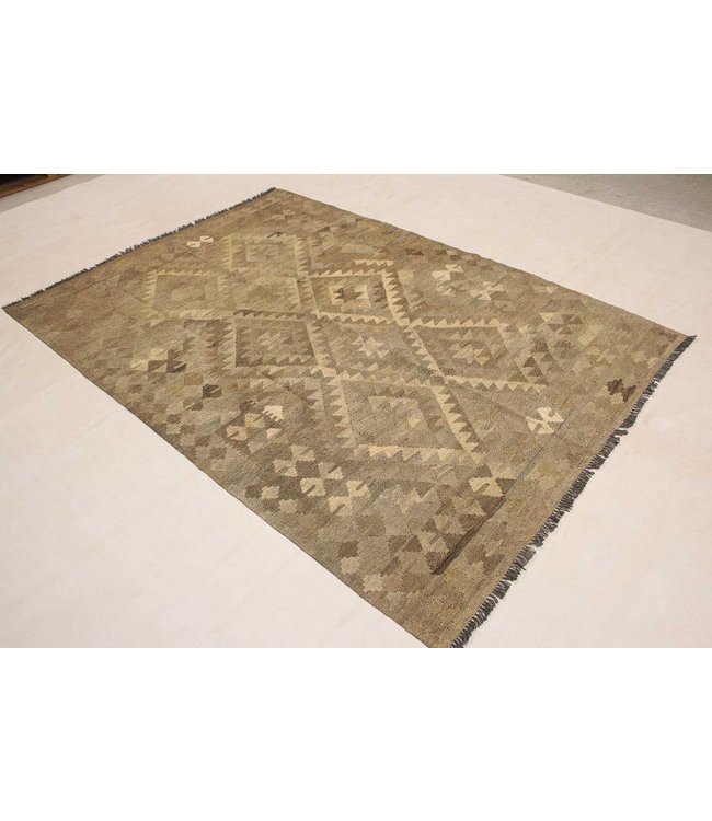 Handgemaakt Natural Kelim Wol Tapijt 210x143 cm