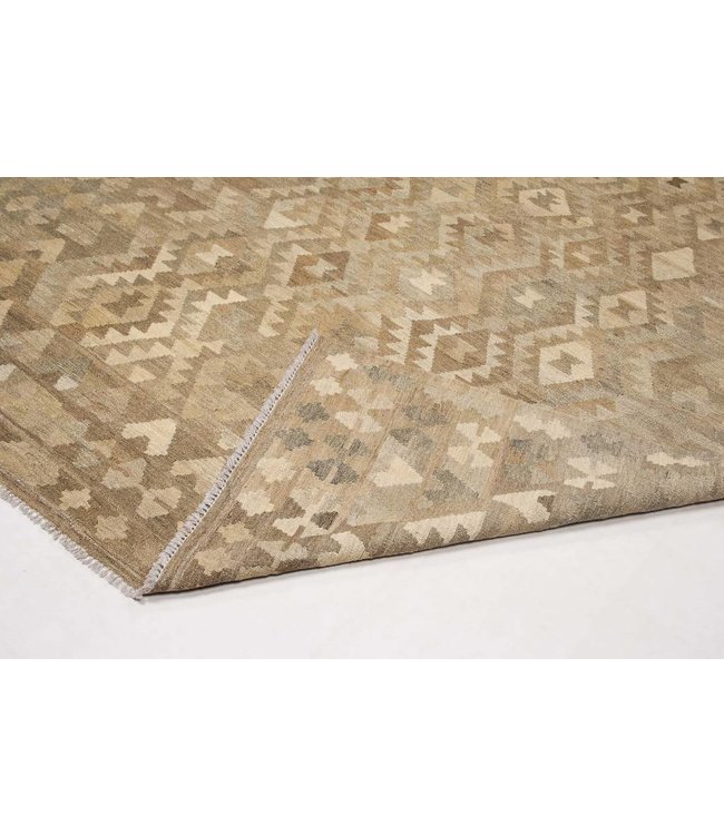 Handgemaakt Natural Kelim Wol Tapijt 304x201 cm