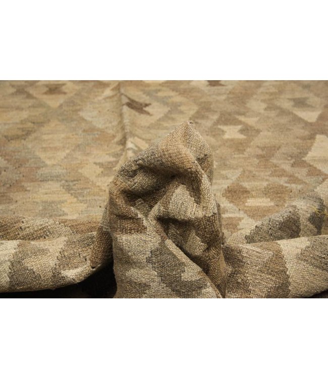Handgemaakt Natural Kelim Wol Tapijt 304x201 cm