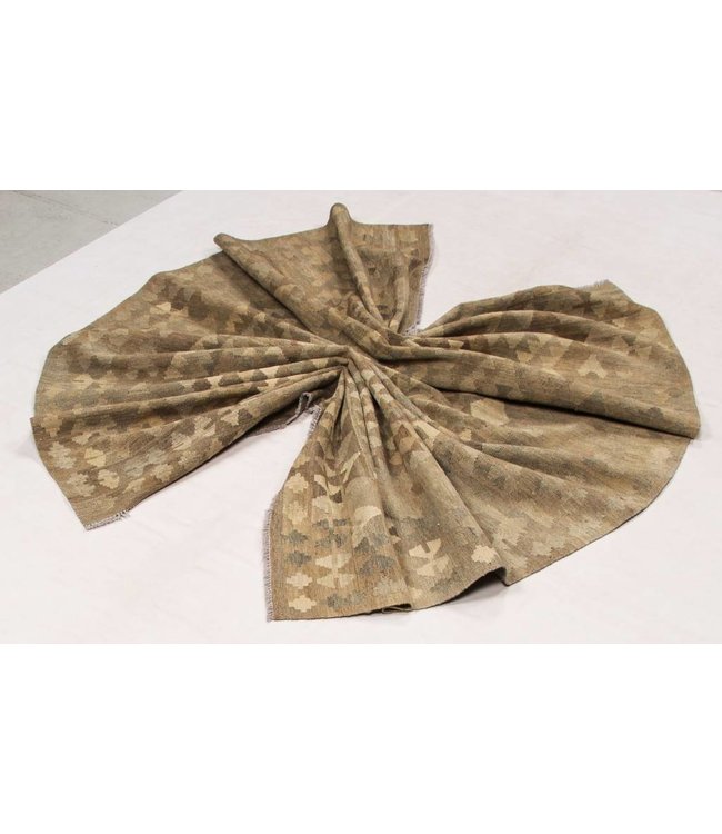 Handgemaakt Natural Kelim Wol Tapijt 304x201 cm