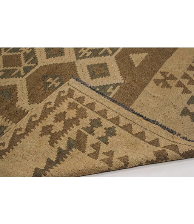 Handgemaakt Natural Kelim Wol Tapijt 295x194 cm