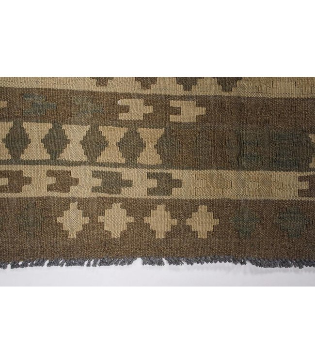 Handgemaakt Natural Kelim Wol Tapijt 300x190 cm