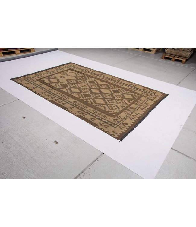 Handgemaakt Natural Kelim Wol Vloerkleed 295x192 cm