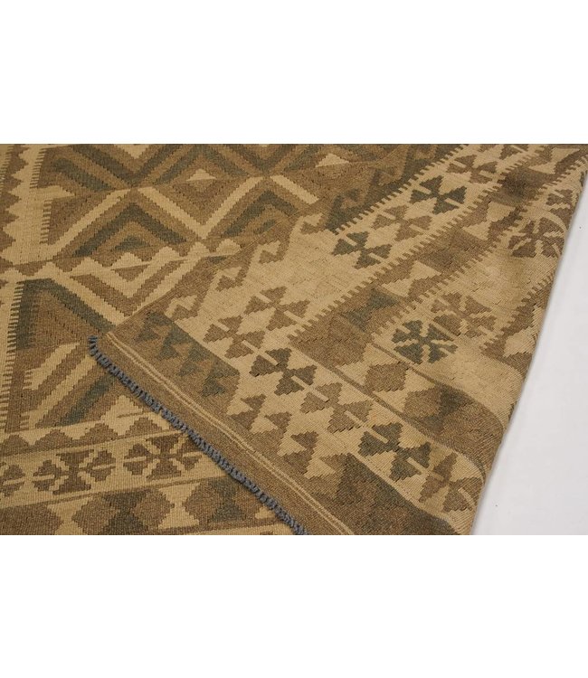 Handgemaakt Natural Kelim Wol Vloerkleed 300x190 cm