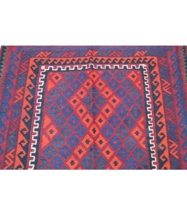 Hand Woven Afghan Wool Kilim Area Rug106 x 94 cm