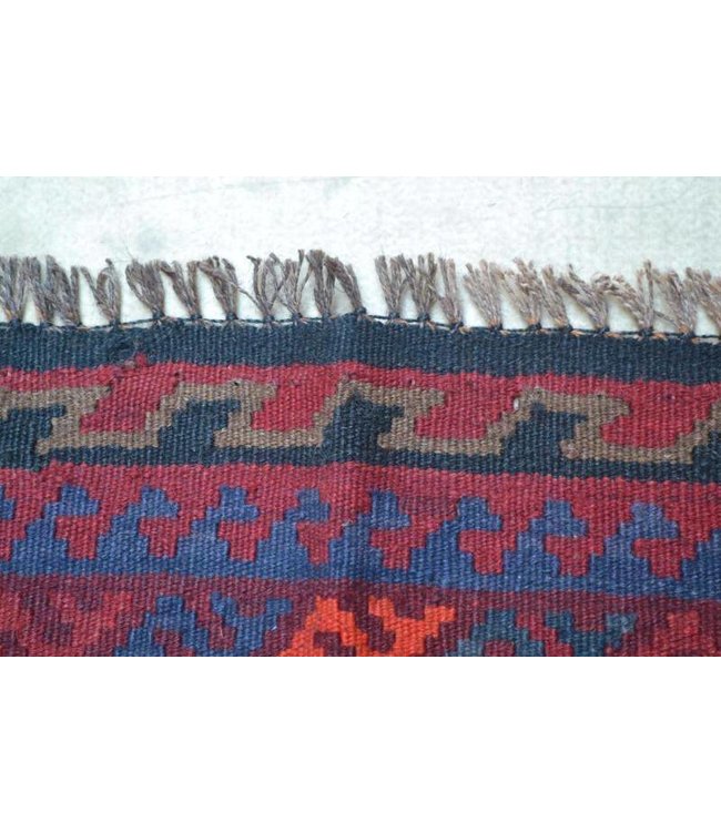 Hand Woven Afghan Wool Kilim Area Rug106 x 94 cm