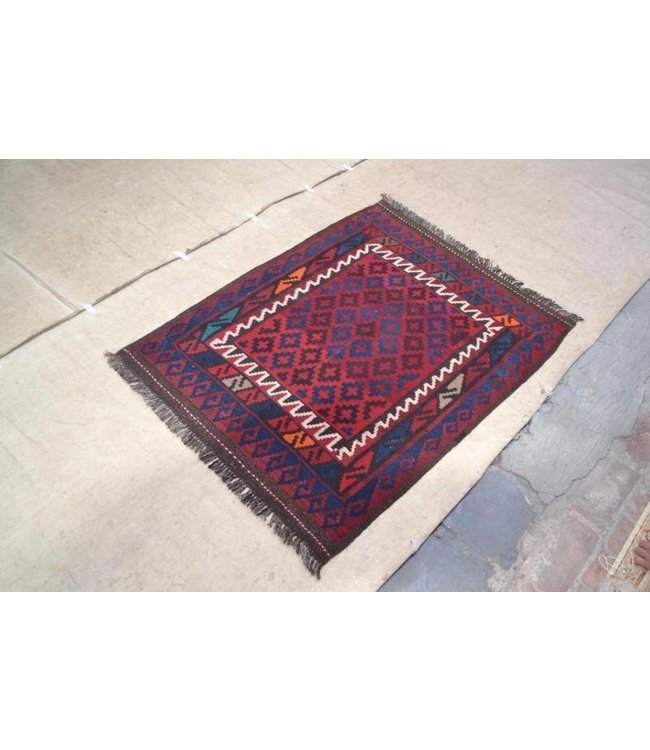 Handgewebte Orientalisch Wolle Kelim Teppich 128 x 99 cm